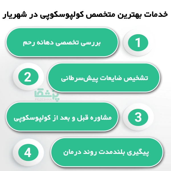 خدمات بهترین متخصص کولپوسکوپی در شهریار 