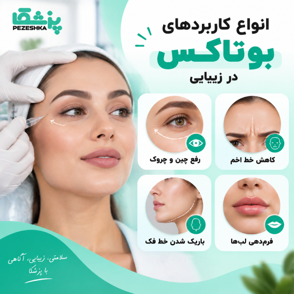 انواع کاربردهای بوتاکس در زیبایی